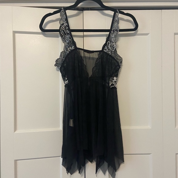 Avidlove Lingerie Lace Babydoll Naughty Exotic Boudoir Black NWOT Large - Picture 13 of 15